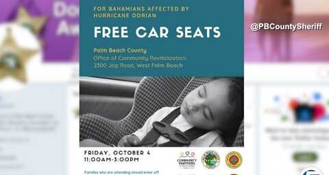 Free car seats for Bahamian families affected by Hurricane Dorian