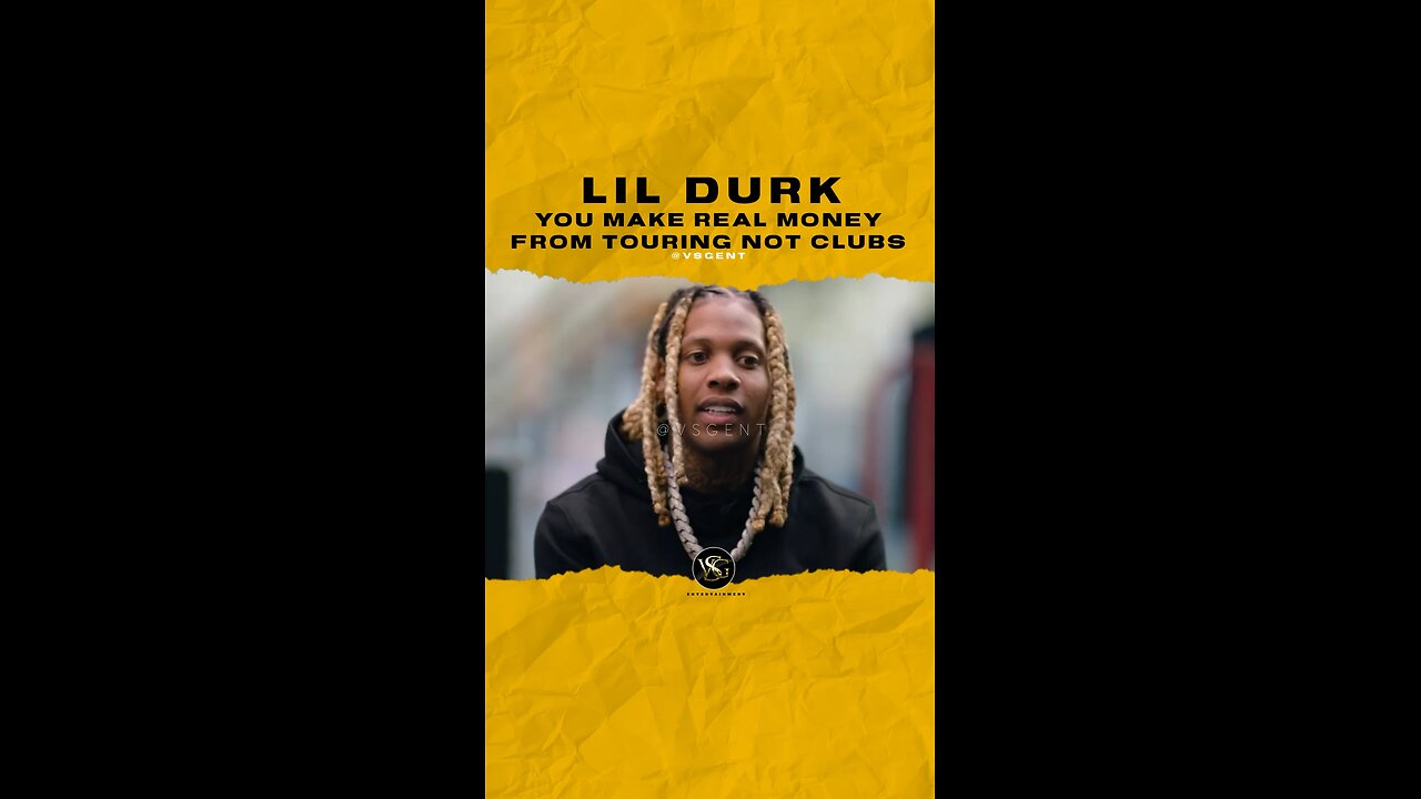 @lildurk You make real money from touring not clubs