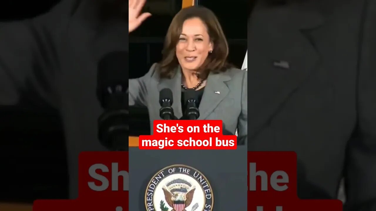 Kamala Harris Overly Excited About School Buses! #kamalaharris 🇺🇸