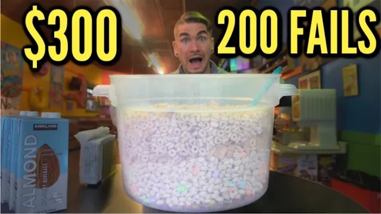 $300 MASSIVE CEREAL CHALLENGE | VIRAL FOOD CHALLENGE | One Bowl Cereal Challenge