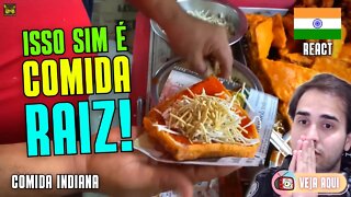 COMIDA INDIANA RAIZ, SERVIDA NO JORNAL! Reagindo a COMIDAS DE RUA INDIANAS | Veja Aqui Reacts