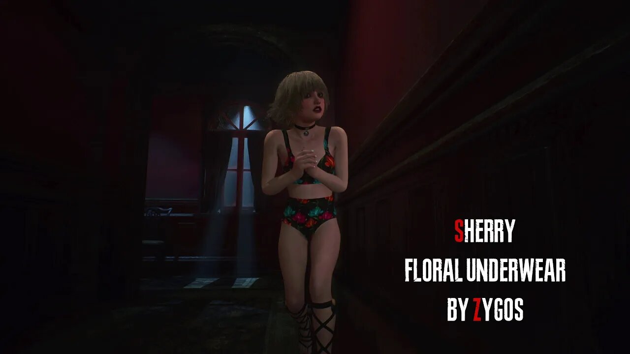 Resident Evil 2 Remake Sherry Floral Underwear Outfit