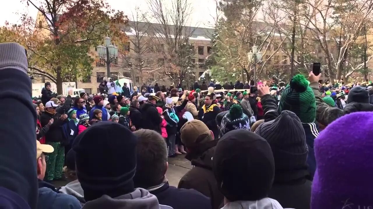 "Here come the Irish" University of Notre Dame Marching Band