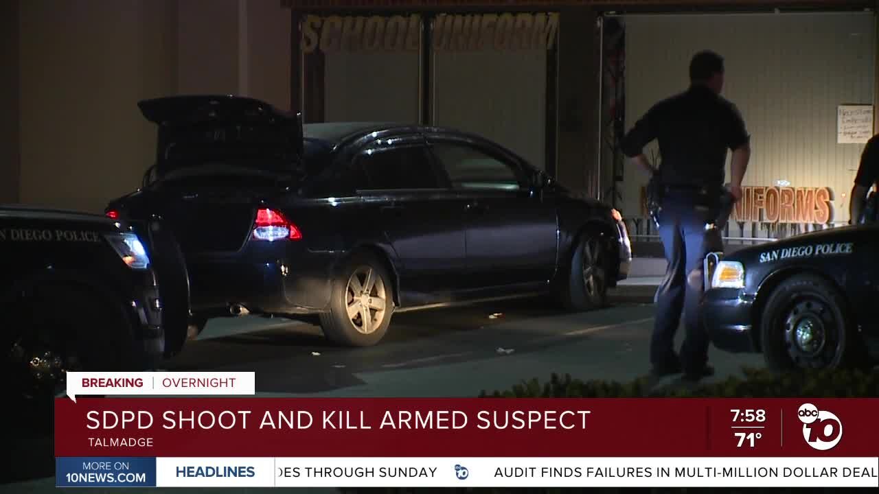 SDPD shoot and kill armed suspect