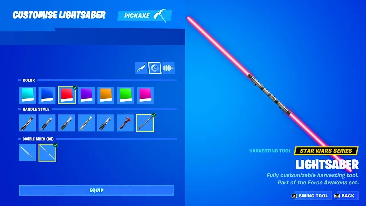 New Lightsaber Pickaxe in Fortnite Update