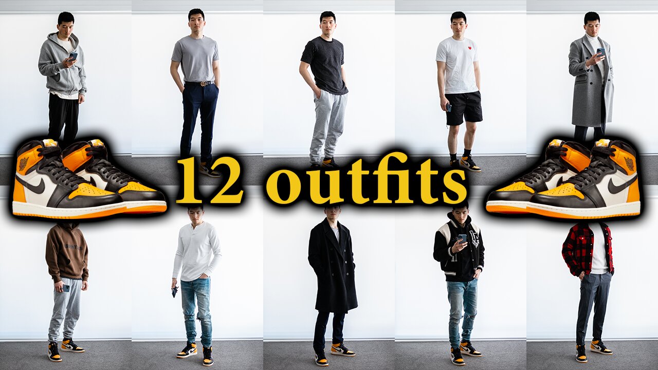 How to Style - Air Jordan 1 High 'Taxi' (Yellow Toe) 12 Outfits!