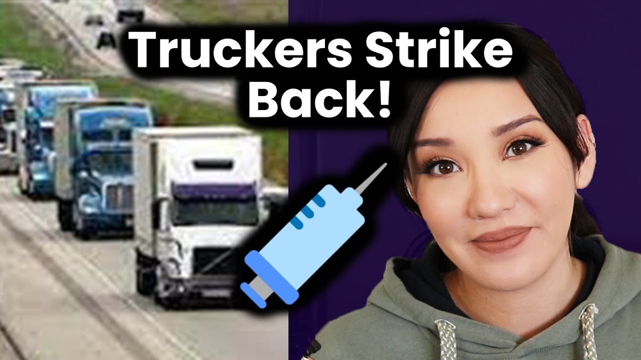 MASSIVE Trucker Convoy PROTESTS Mandates! Canadian Trucker Convoy 2022