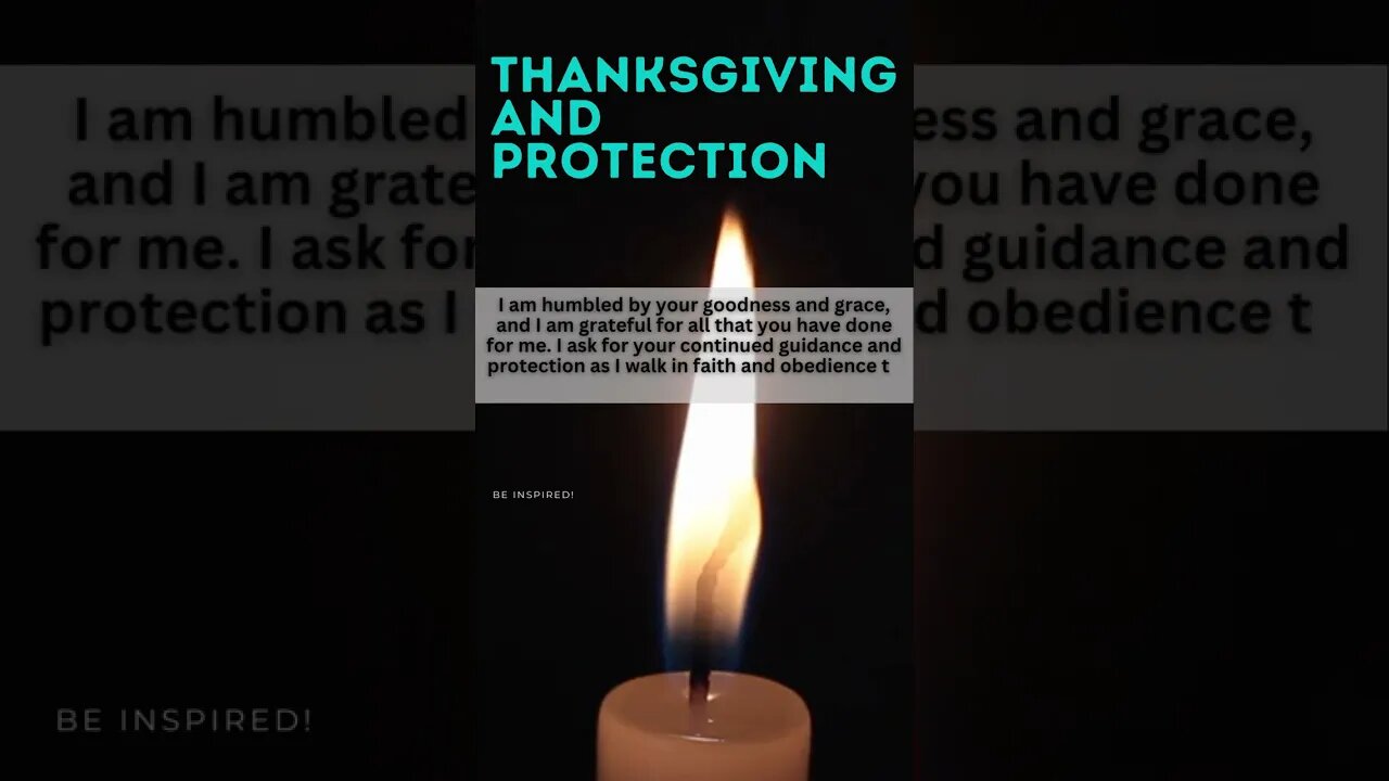 Minute PRAYER. Thanksgiving and Protection 2023 #shortsprayer #shorts