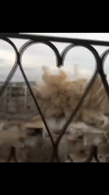 Man films unguided bombs being dropped by his house