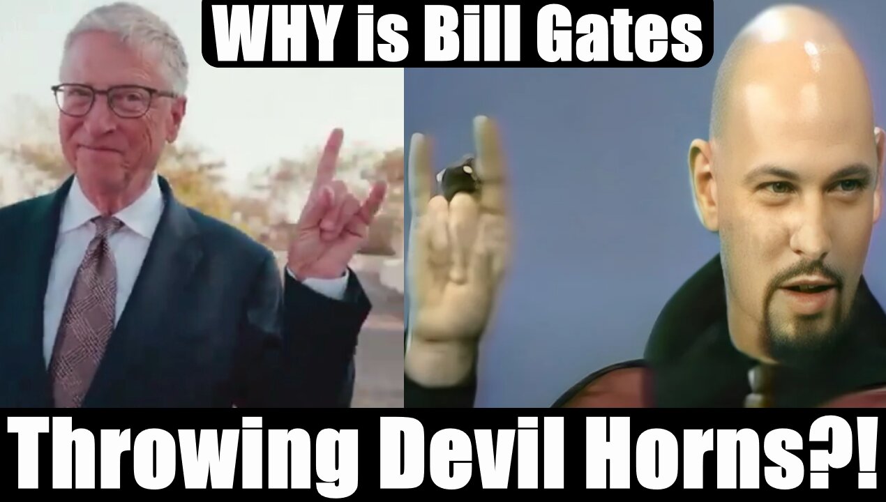 WHY is Bill Gates Throwing Devil Horns?!