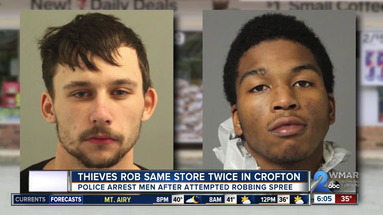 Two men arrested after robbing 7-Eleven twice in two days