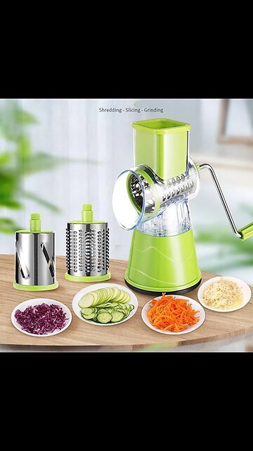 ANNUAL SALE! 3-in-1 Manual Rotation Vegetable Fruit Slicer Cutter Grater Spiralizer Chopper