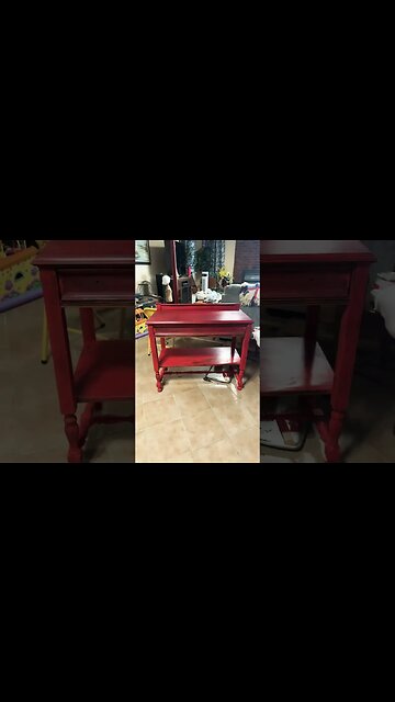 Chalk paint my attempt to replicate black red vintage furniture