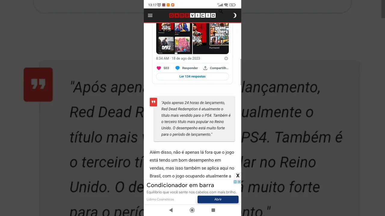 Red Dead Redemption 1 está vendendo muito bem, mesmo com o preço absurdo :(
