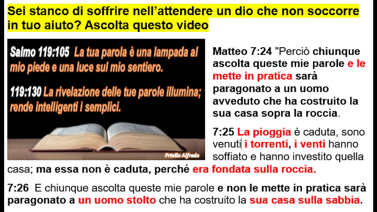 ✅ Sei stanco di soffrire nell'attendere un dio che non soccorre in tuo aiuto?