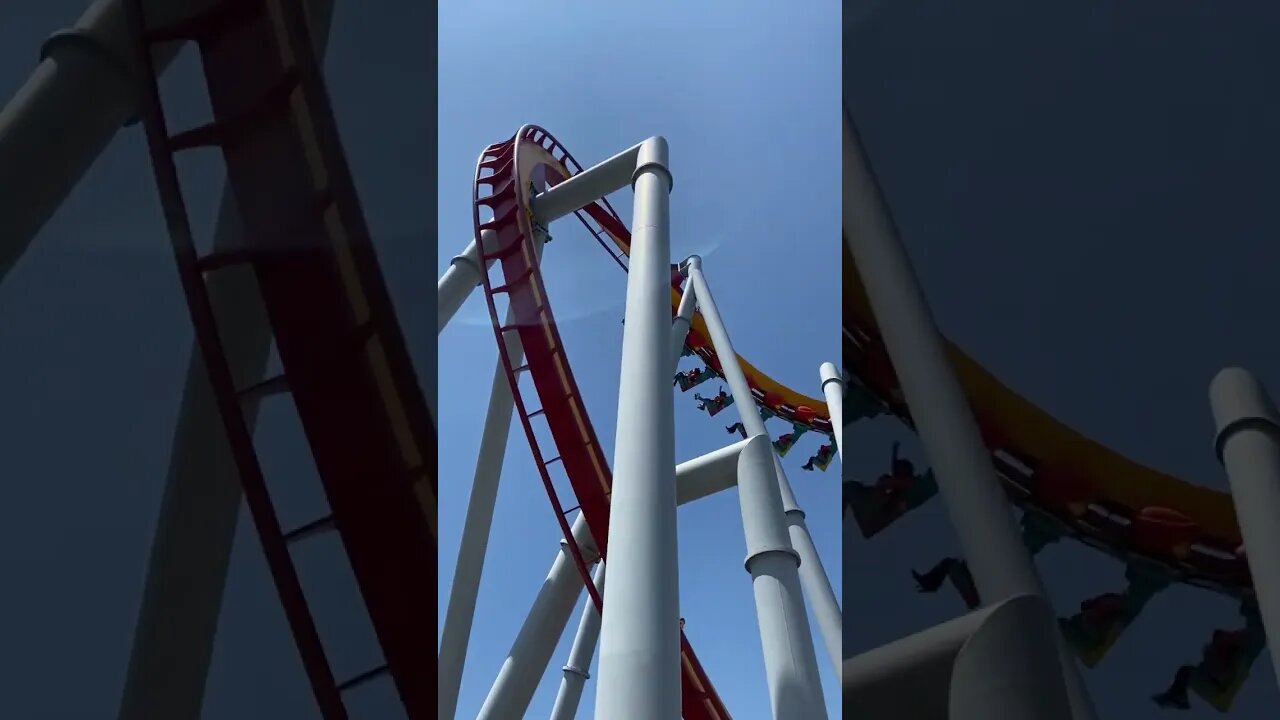 Silver Bullet cobra roll #knottsberryfarm #silverbullet #rollercoaster