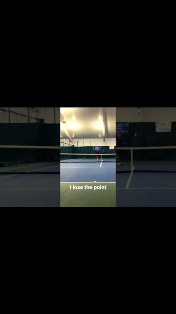 Lucky tennis shot ball hits ball #tennis #shorts #shortvideo