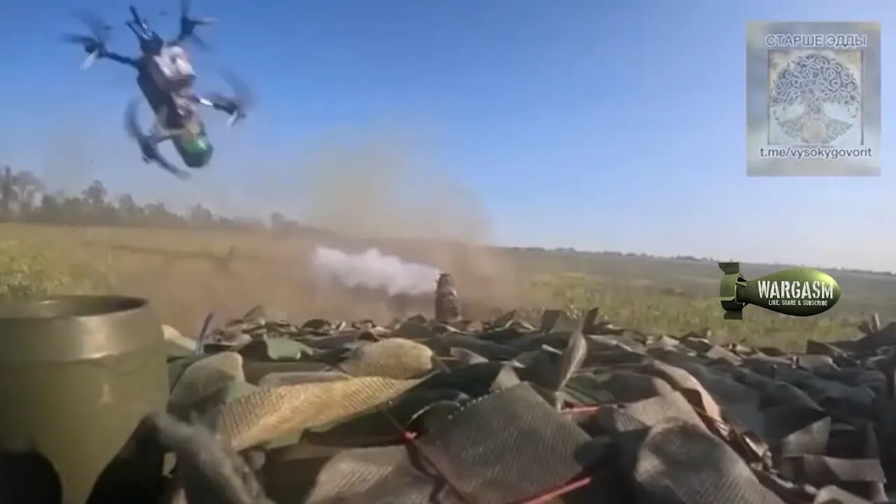 Russian tank hit with FPV kamikaze drones