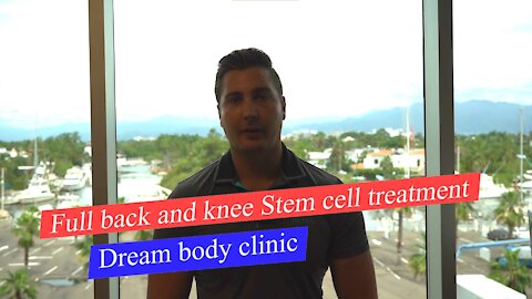 Full back and knee stem cell treatment
