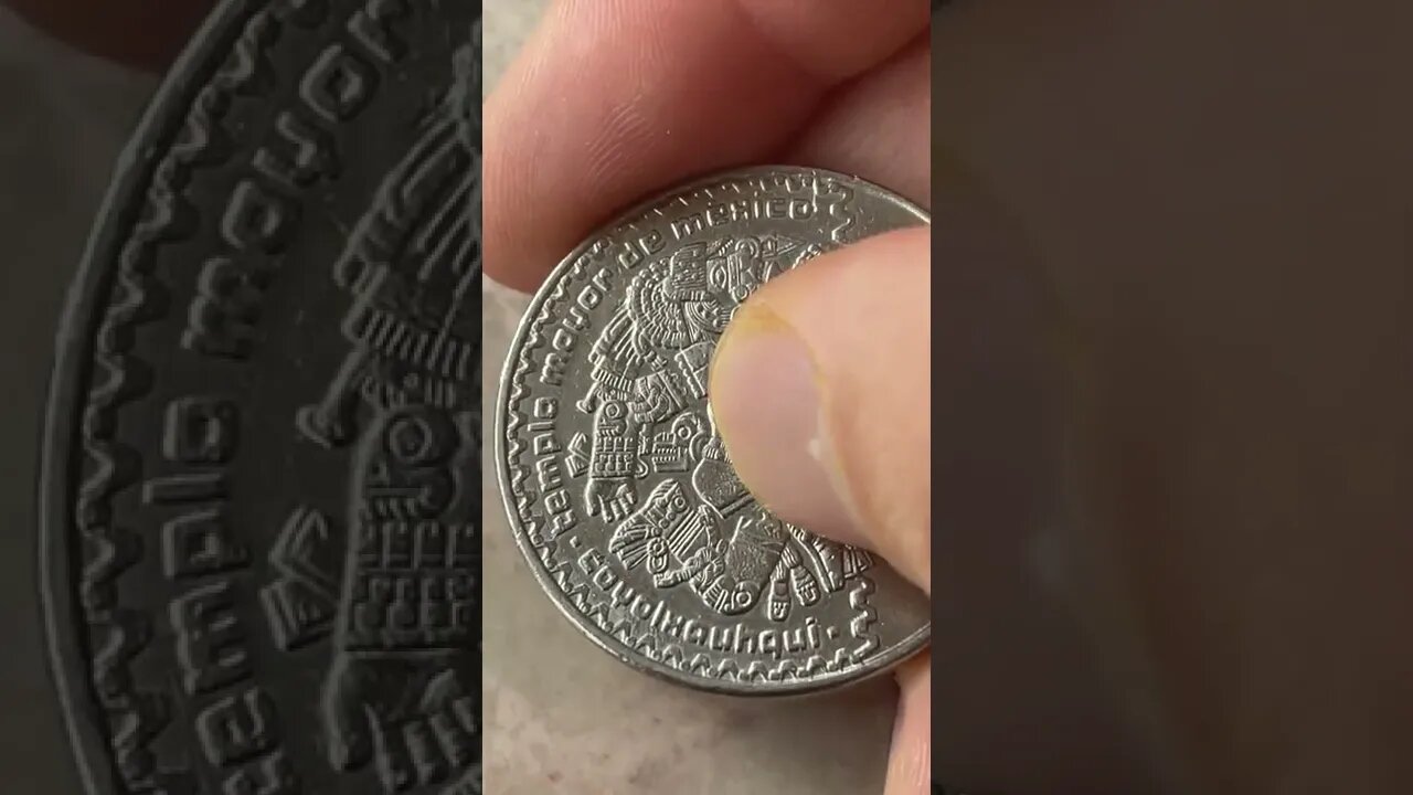 This Is a Very Detailed and Beautiful Coin, But Very Disturbing Imagery. 50 Peso Mexican