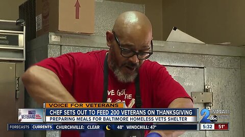 Chef sets out to feed 200 veterans on Thanksgiving