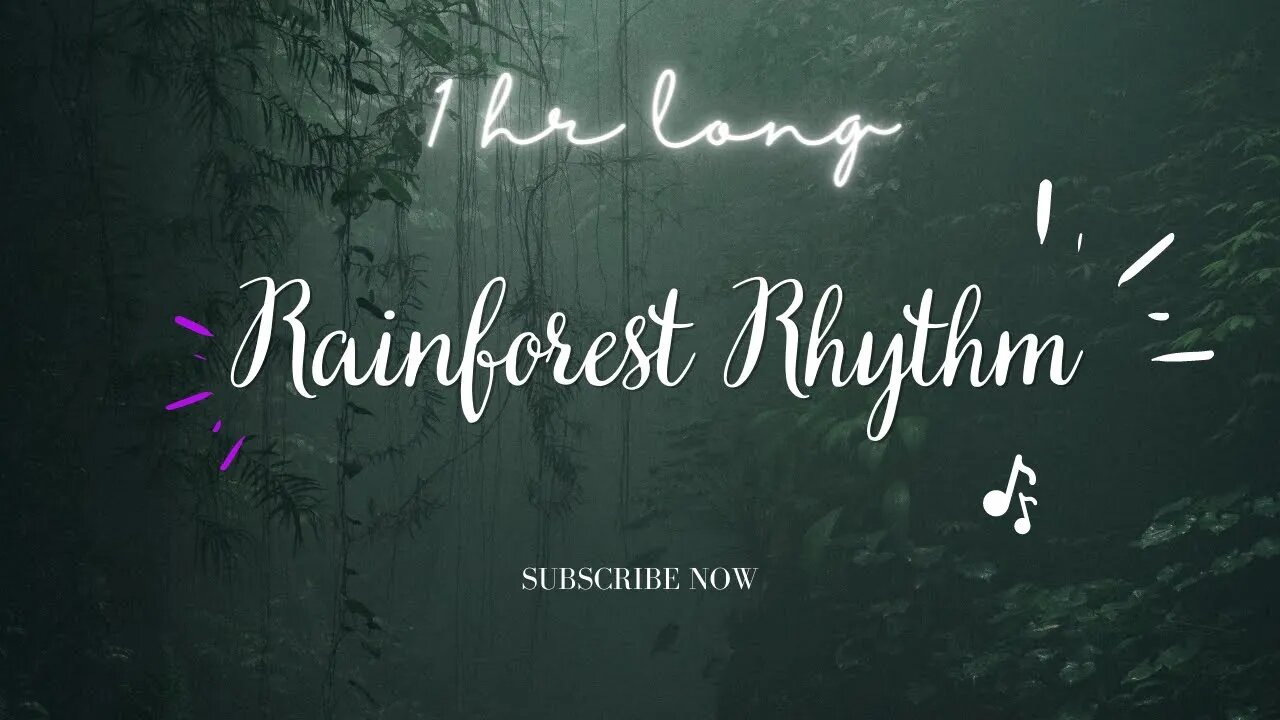 🌴🌦️1 Hour Rain Forest Ambient Work Music 🎵🎶🔊 Boost Your Productivity & Creativity 💼