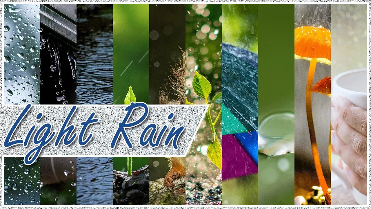 Light Rain (Slide Show) - White Noise Sounds for Sleep, Study, Rest...