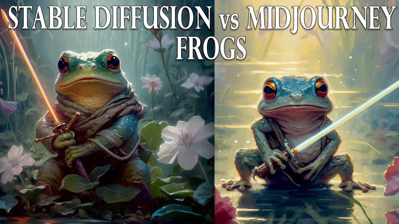 Stable Diffusion vs. Midjourney Frogs Live Stream