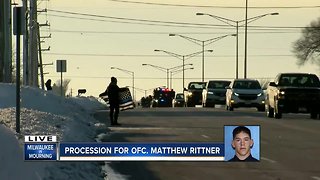 Procession for fallen MPD Officer lined with supporters