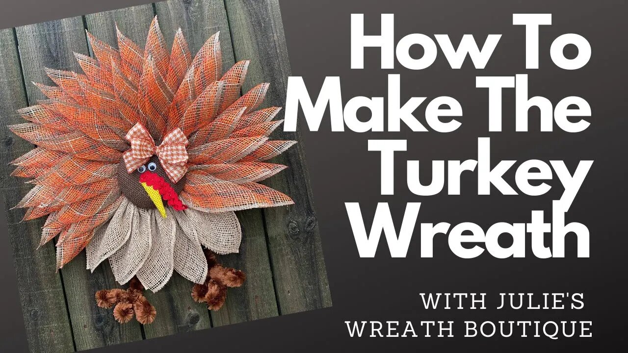 How to Make a Turkey Wreath | How to Make a Fall Wreath | Thanksgiving Wreath | Fall Wreath DIY