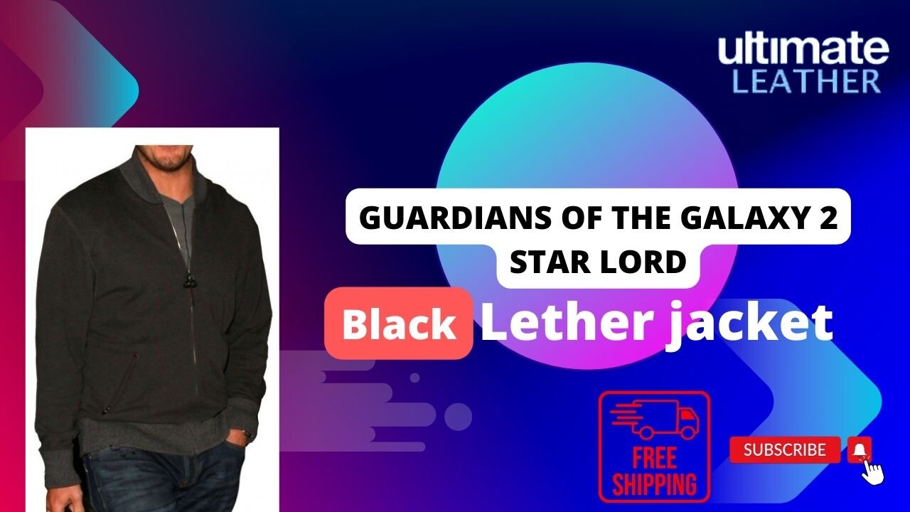 GUARDIANS OF THE GALAXY 2 STAR LORD (CHRIS PRATT) BLACK JACKET