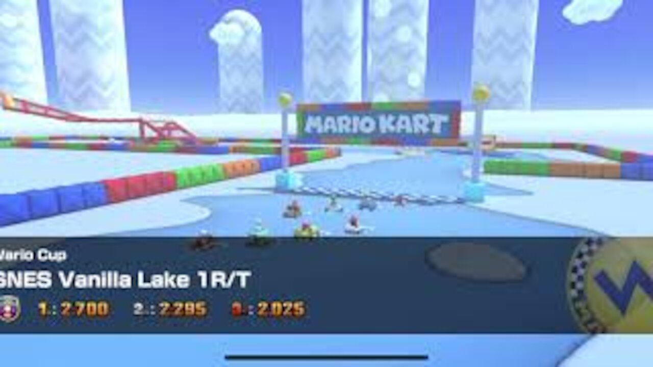 Mario Kart Tour - Vanilla Lake 1R/T Gameplay (Mario vs. Luigi Tour)