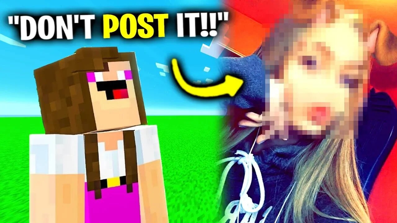 Girl1234 Accidentally Turned on FACE Cam.. (Noob1234 Minecraft)