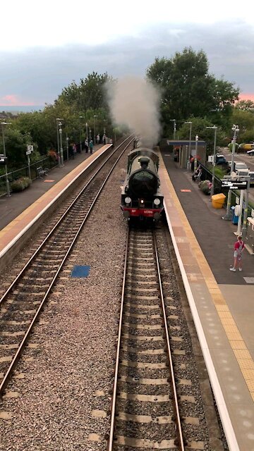 Bridge over steamy train