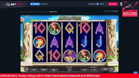 Play Ancient Troy Slot Game On Betfury Crypto Gaming Platform! Fun Times Galore!