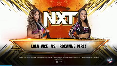 NXT Roxanne Perez vs Lola Vice