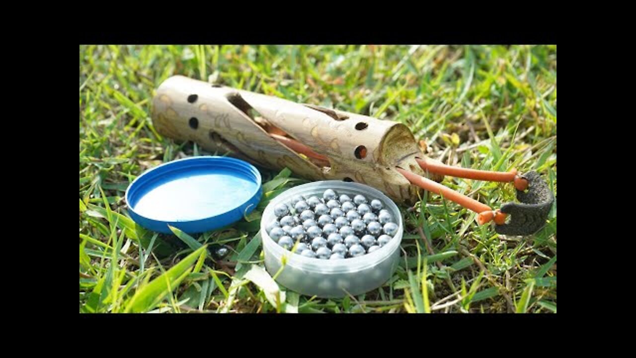 Making Powerful Creative Bamboo Slingshot | DIY Bamboo Slingshot