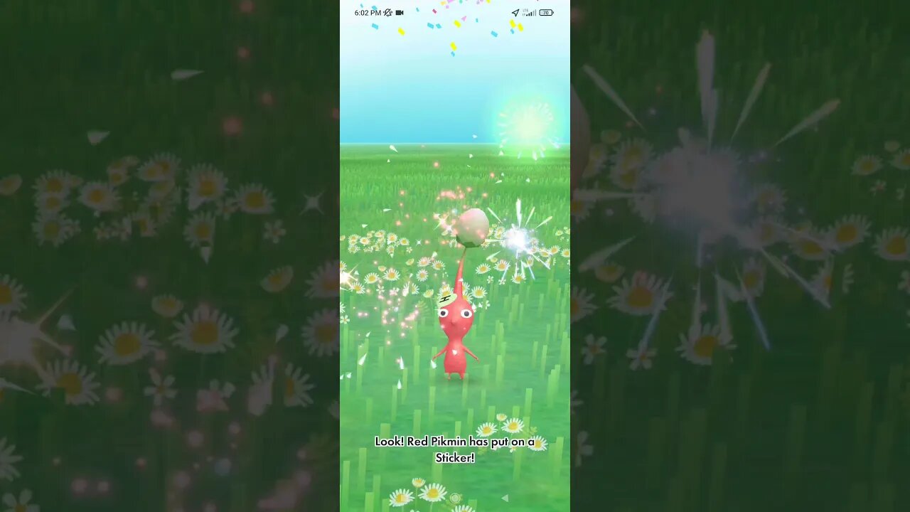 Pikmin Bloom-Red Pikmon With Sticker