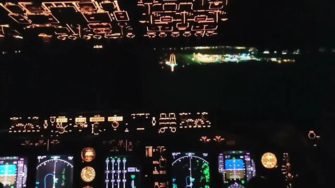 Another night landing at RJGG, Japan. B747-400