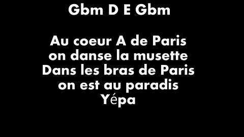 "Dans les bras de Paris" KARAOKE