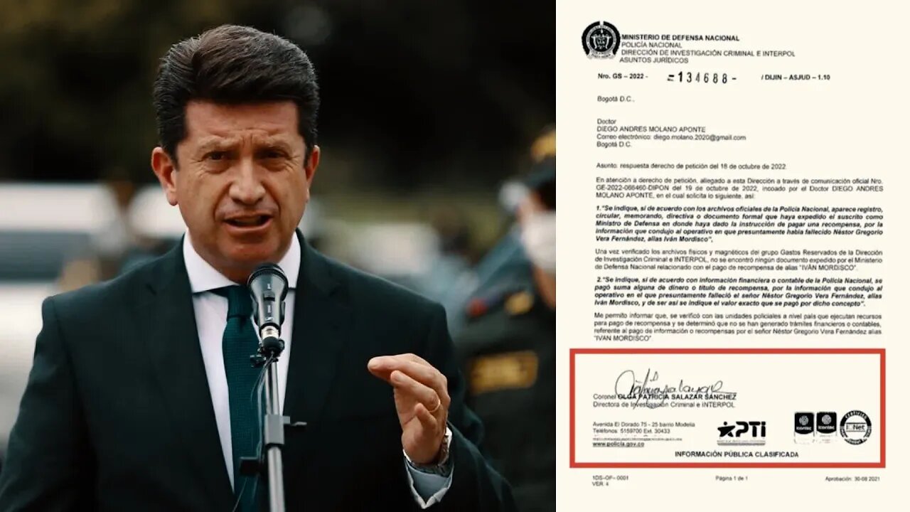 🛑La recompensa de 3 mil millones por Iván Mordisco, “Nunca se pagó “Exministro Diego Molano 👇👇