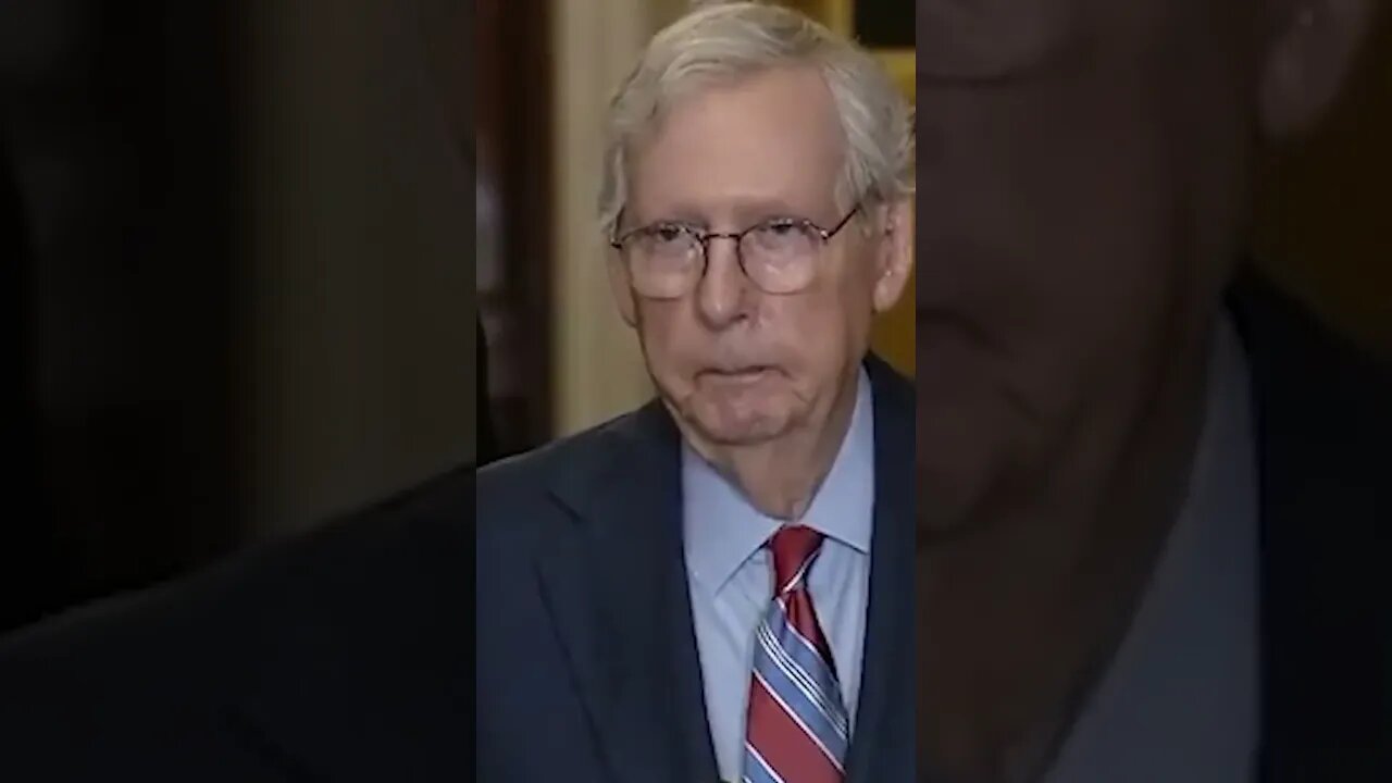 Mitch McConnell Looks Like He Has Minor Stroke Mid Sentence And Is Ushered Away #shorts