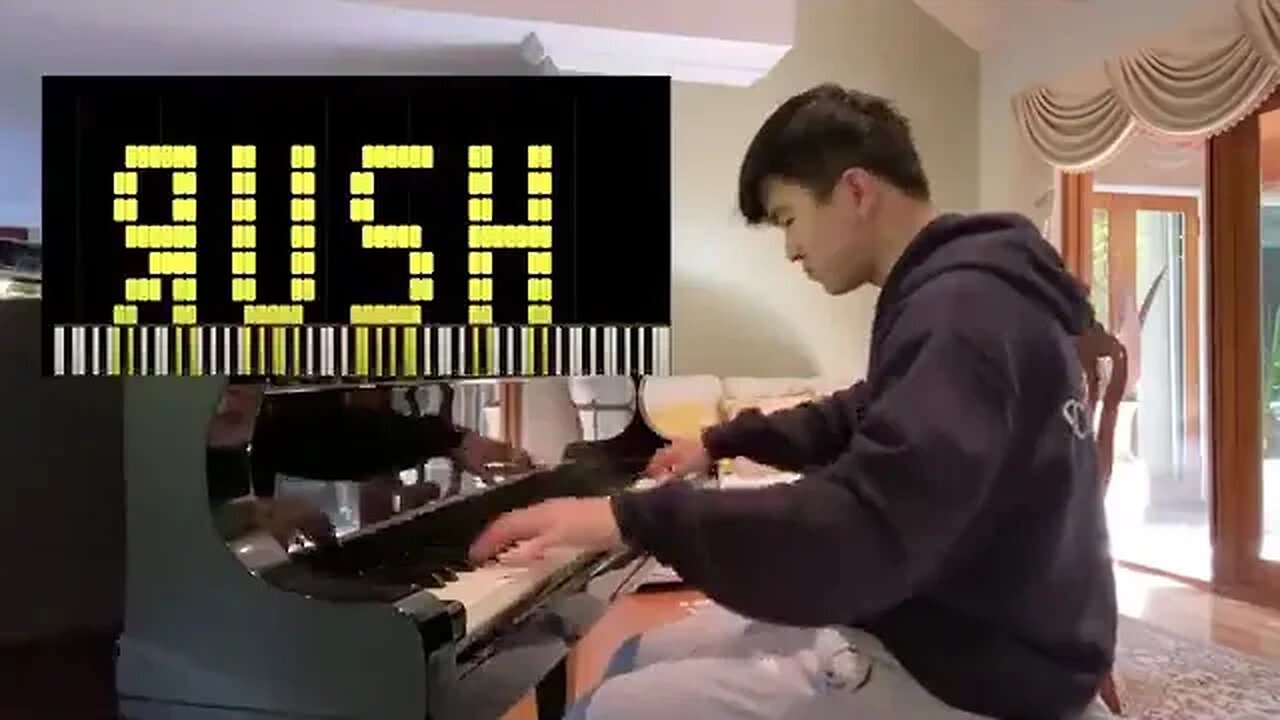 Rush E on a real piano but I play all the impossible parts