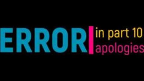 Error In Part 10 Of Fall Cabal Sequel - Apologies