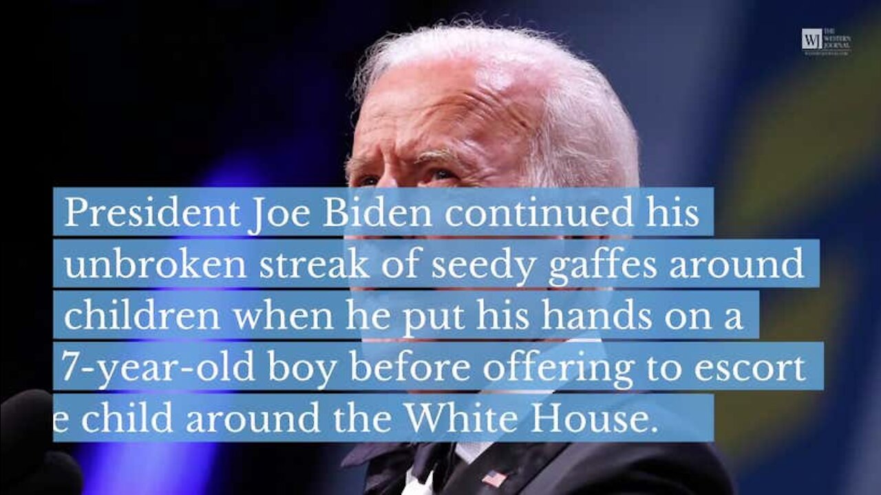 Watch: Biden Caresses 1st-Grader for 10 Seconds, Then Whispers 'Meet Me After This'