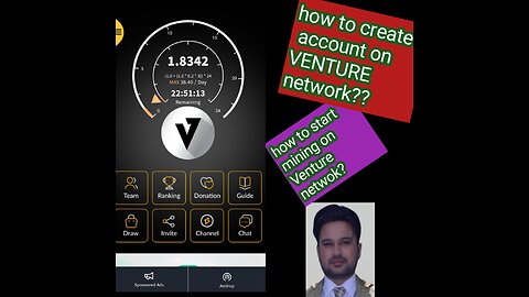 How to create account on VENTURE NETWORK?