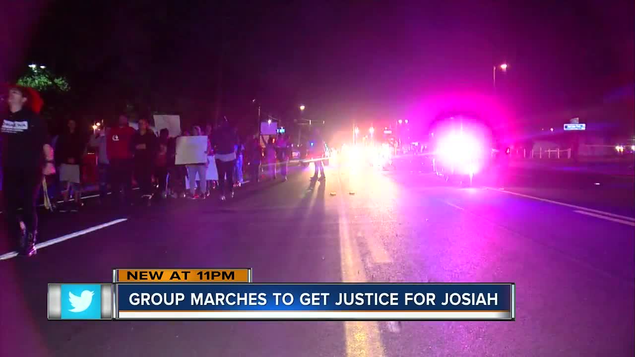 Protesters march to demand justice for 15-year-old killed by deputy while crossing street