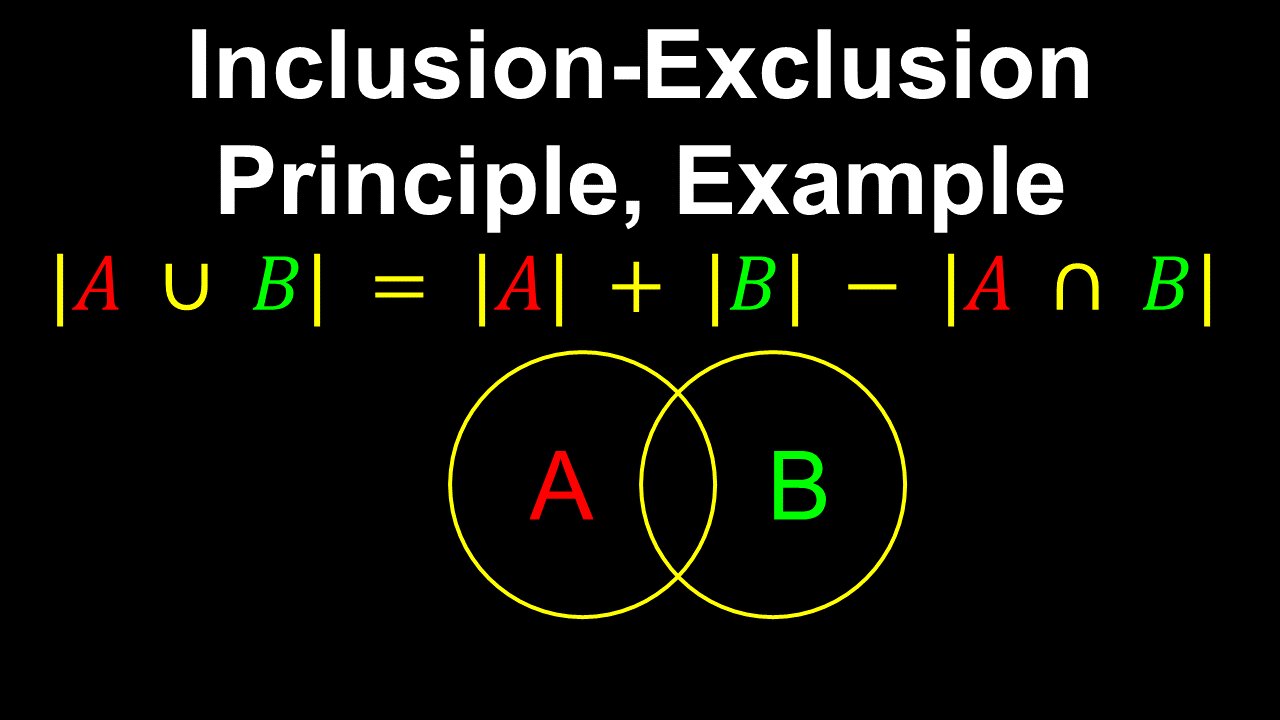 Inclusion Exclusion Principle, Example - Discrete Mathematics