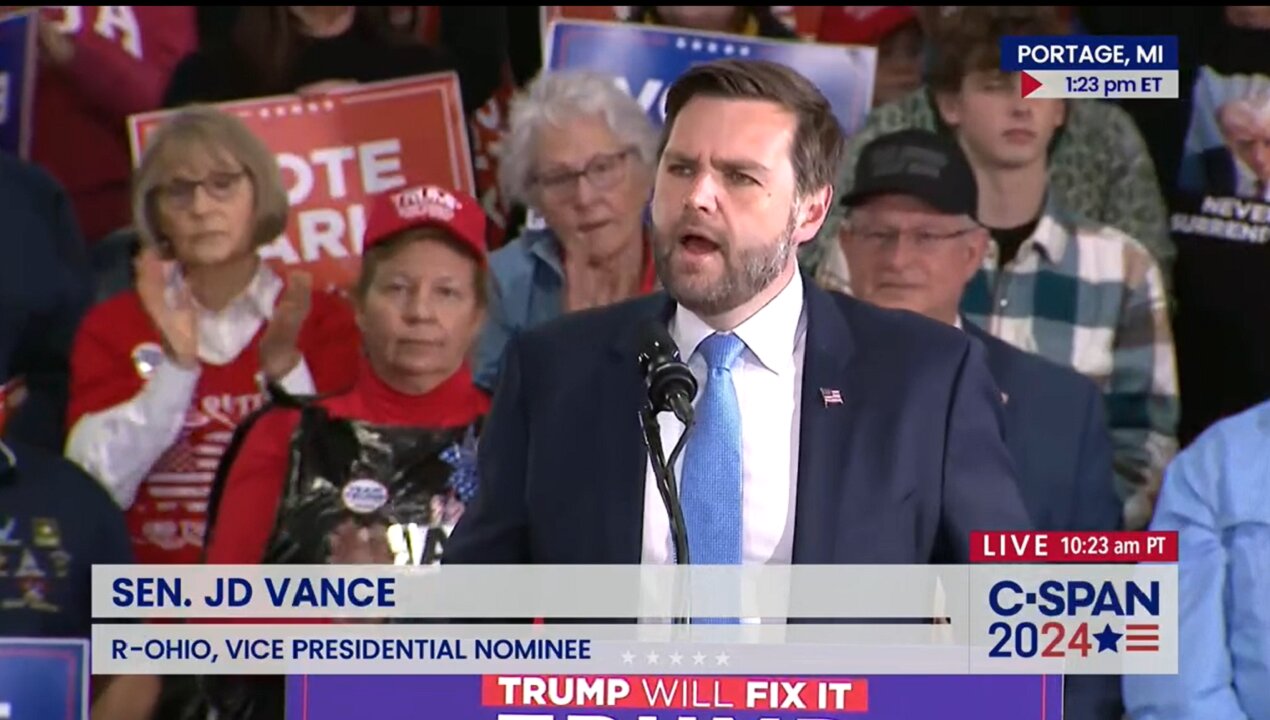 JD Vance Campaigns in Portage, Michigan