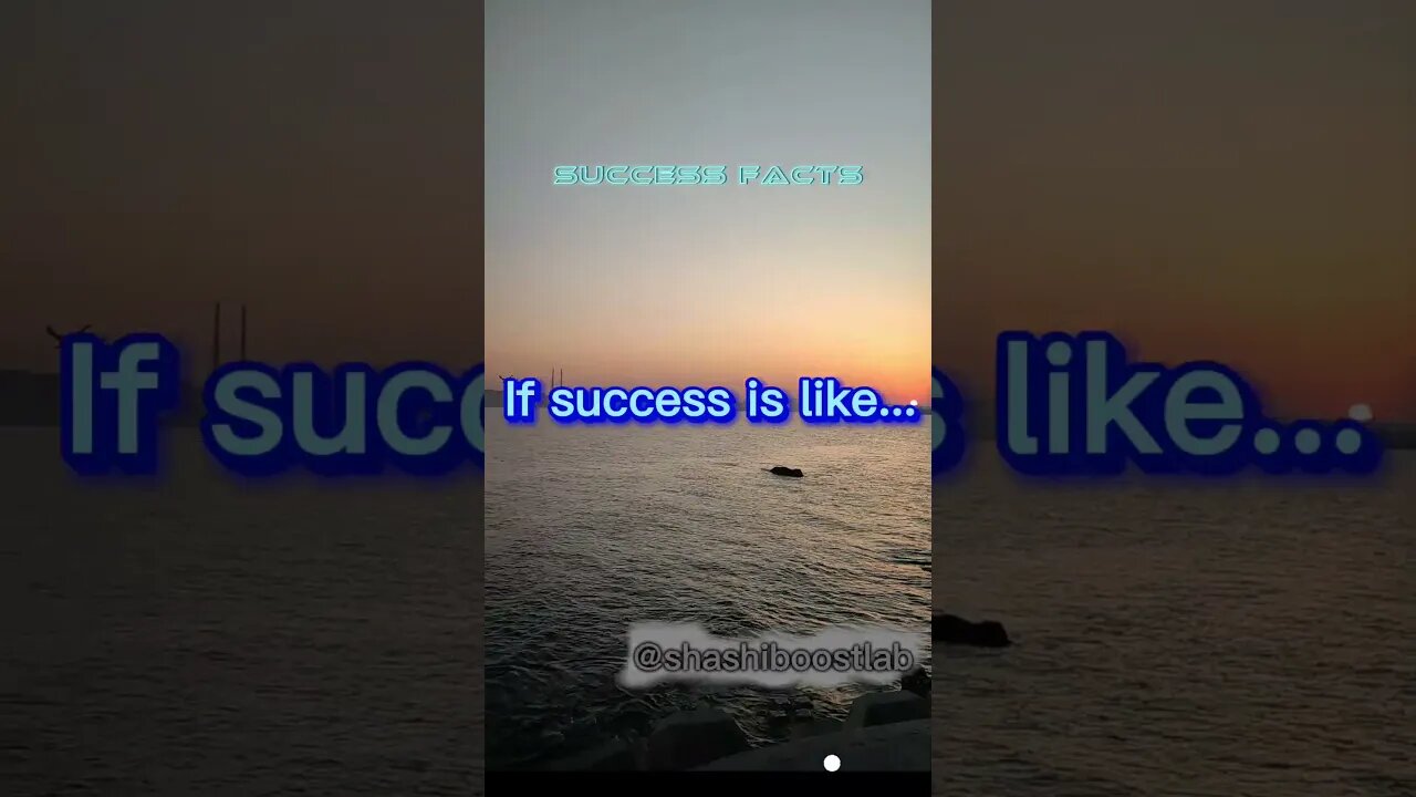 If success is like # facts #success #motivation #facts